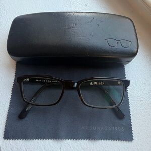 Masunaga 1905 Black Eyeglasses with Case